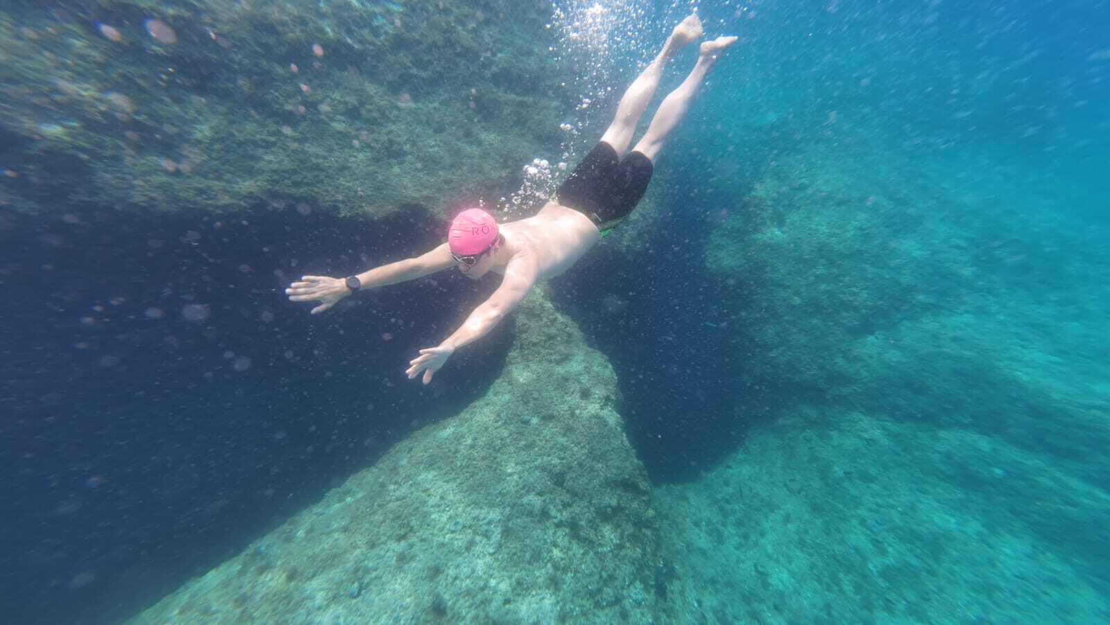 Swimmer in the Adriatic at LSB Croatia camp